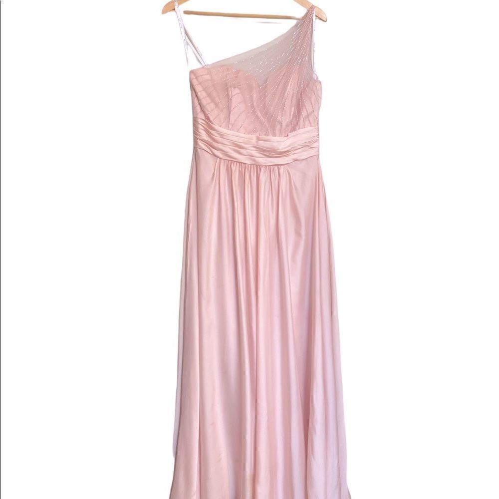 Jasmine Belsoie One Shoulder Dress Pink Size 12
